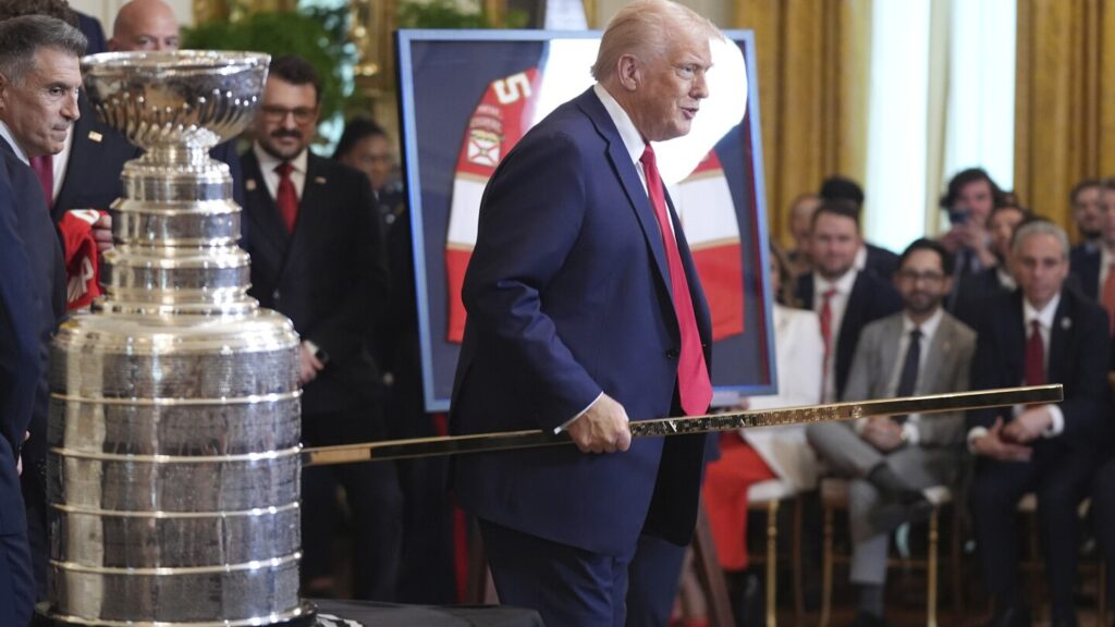 Trump sticks to hockey, avoids tariff talks during Stanley Cup champion Florida Panthers’ visit
