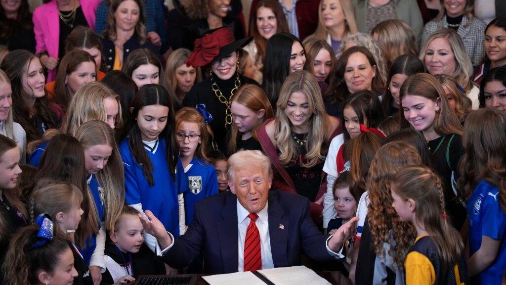 Trump signs executive order targeting transgender girls, women athletes