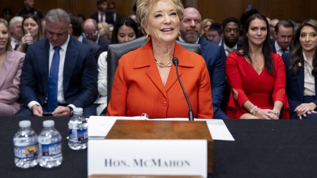 Senate committee advances ex-wrestling CEO Linda McMahon as Trump’s nominee for education secretary