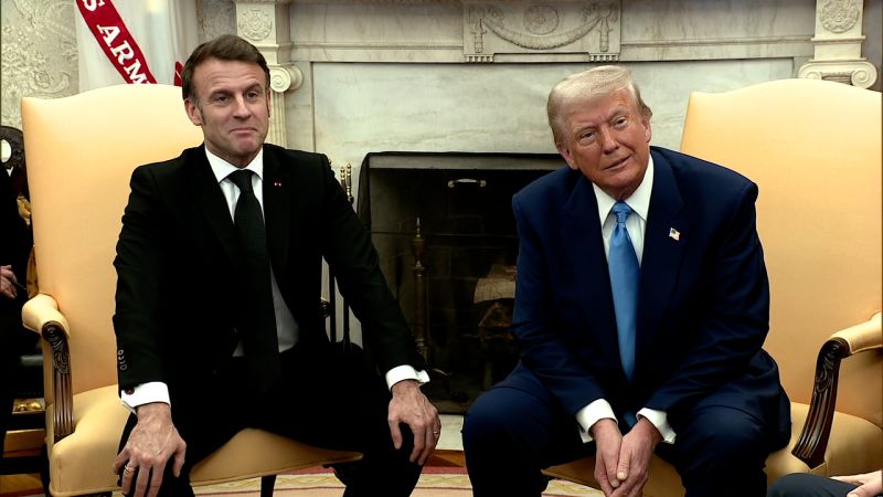 Macron interrupts Trump, clarifies how Europe gave money to Ukraine | CNN Politics