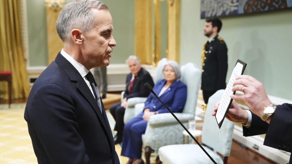 Mark Carney is sworn in as Canada’s new prime minister as country deals with Trump’s trade war