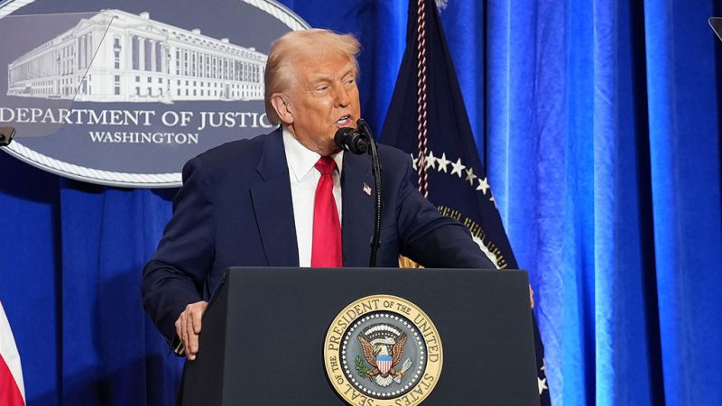 Fact check: Trump’s false claims on immigration, Biden, Ukraine in DOJ remarks | CNN Politics