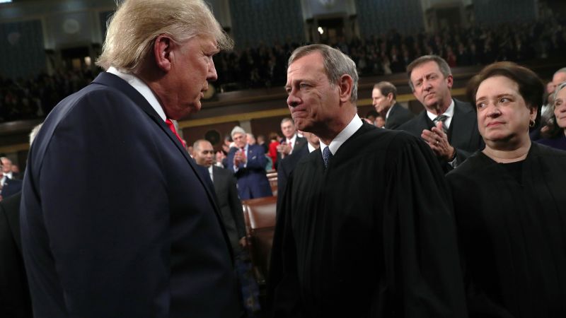 Supreme Court justices tread carefully as collision with Trump looms | CNN Politics