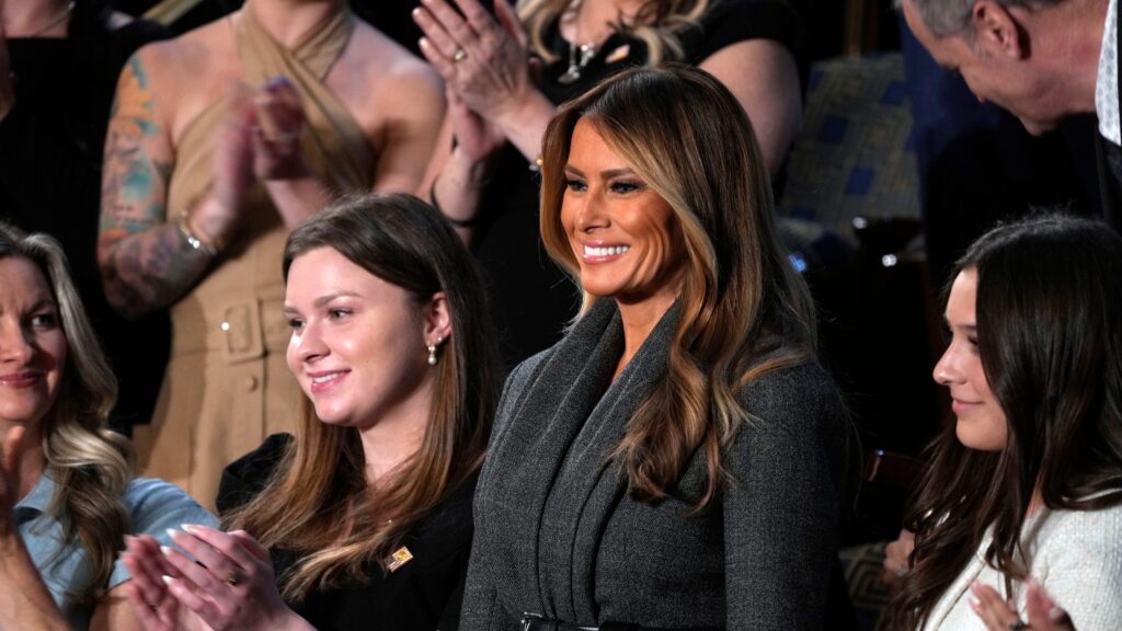 Melania Trump gets standing ovation. Which other family members attended president’s speech?