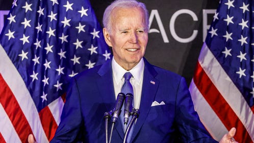 In return to national stage, Biden accuses Trump of ‘taking a hatchet’ to Social Security