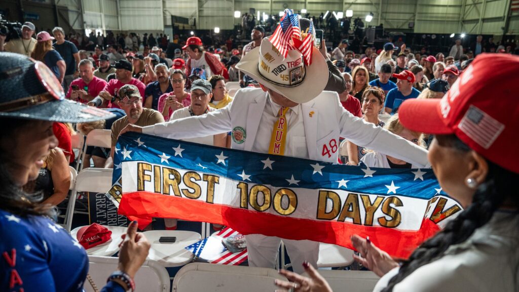 President Trump holds 100 days rally in Michigan