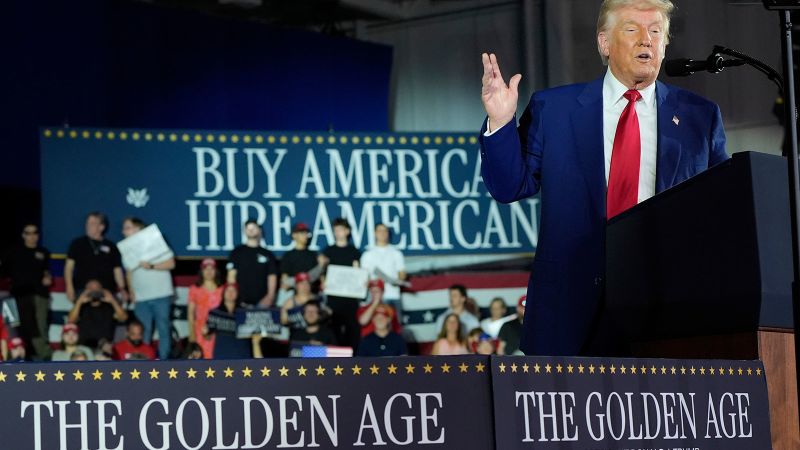 Trump’s 100-day rally: Familiar grievances, an ebullient crowd and a difficult task ahead | CNN Politics