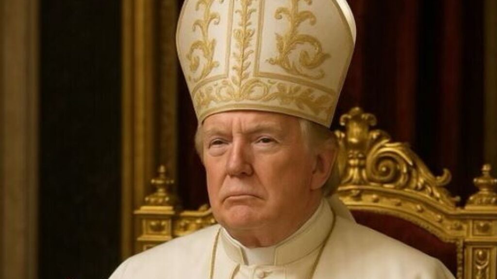 Trump posts AI image of himself as pope on Truth Social