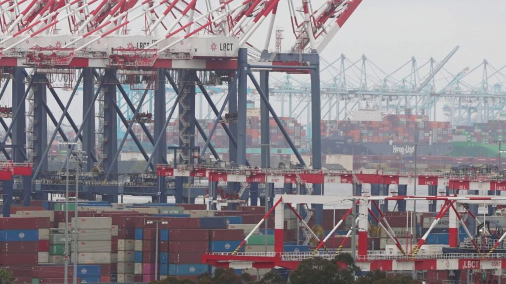 Trump’s tariffs hit the West’s busiest port – with traffic down by nearly a third
