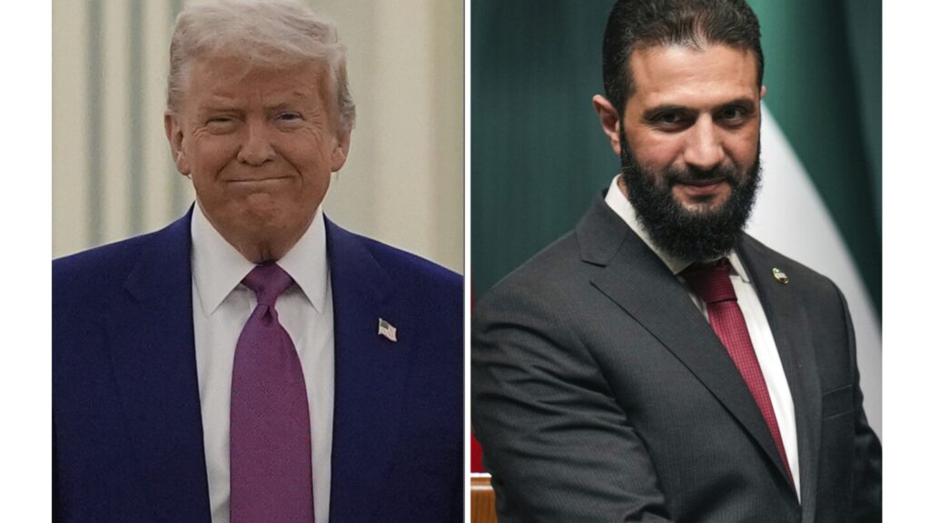 Trump meets with Syria’s insurgent-turned-leader in Saudi Arabia
