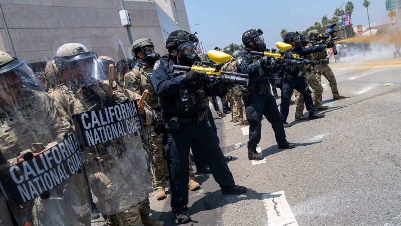Trump seizes on Los Angeles protests in contentious use of military amid migrant crackdown | CNN Politics