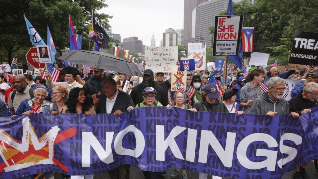 Thousands march in Philadelphia for anti-Trump ‘No Kings’ demonstration | AP News