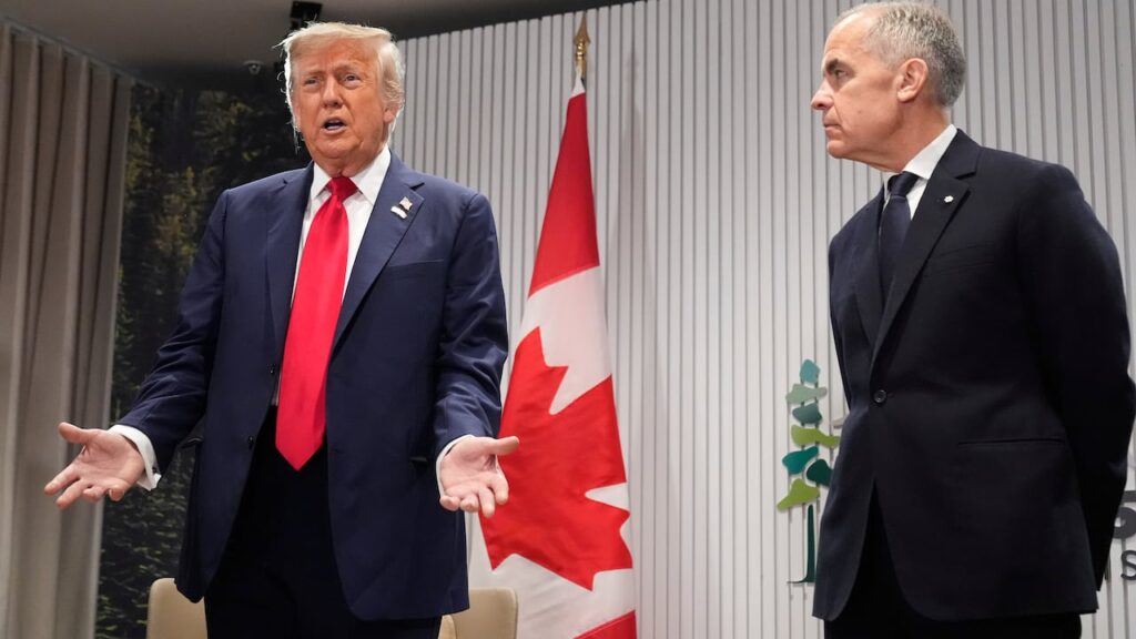 ‘I’m a tariff person,’ Trump says at G7 meeting with Carney