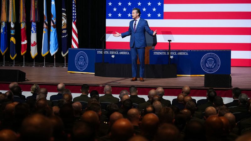 For Trump and Hegseth, the ‘warrior ethos’ comes with ultimatums for hundreds of generals and admirals | CNN Politics